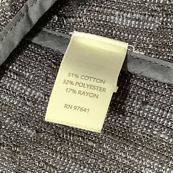 J Jill mini cape style jacket in hues of blues with black size medium EUC - Picture 7 of 10